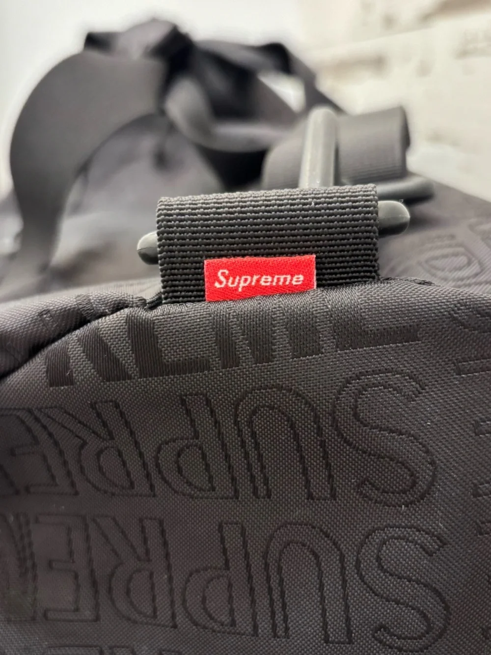 Supreme SS19 Black Duffle Bag